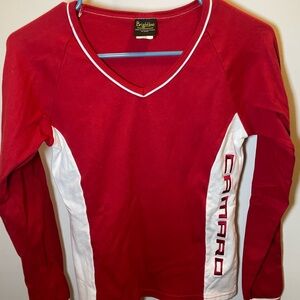 Brightline Red Camaro V-Neck Long Sleeve Shirt